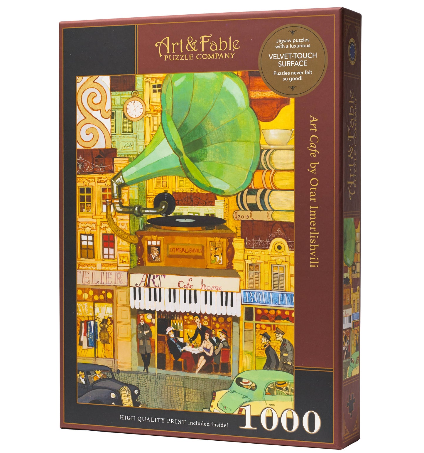 Art & Fable Puzzle Company, LLC - Art Cafe 1000-pc Velvet-Touch 1000-pc Jigsaw Puzzle