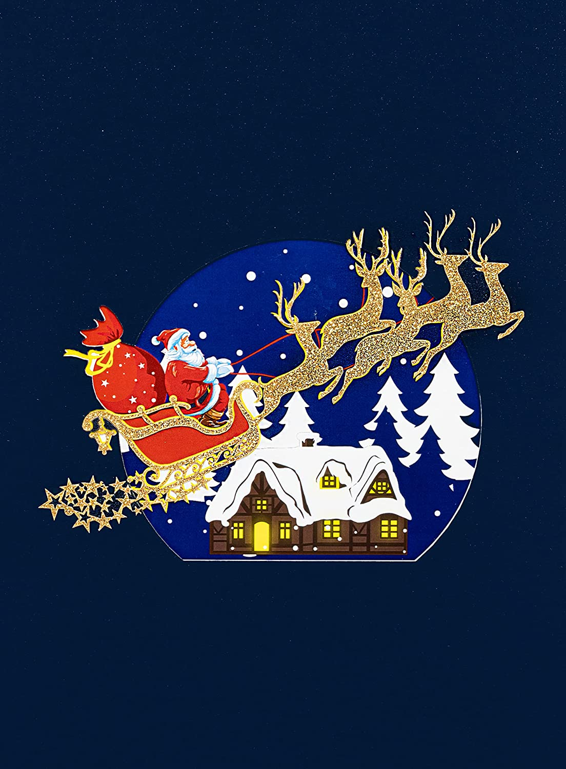 Santa Sleigh Pop Up Card