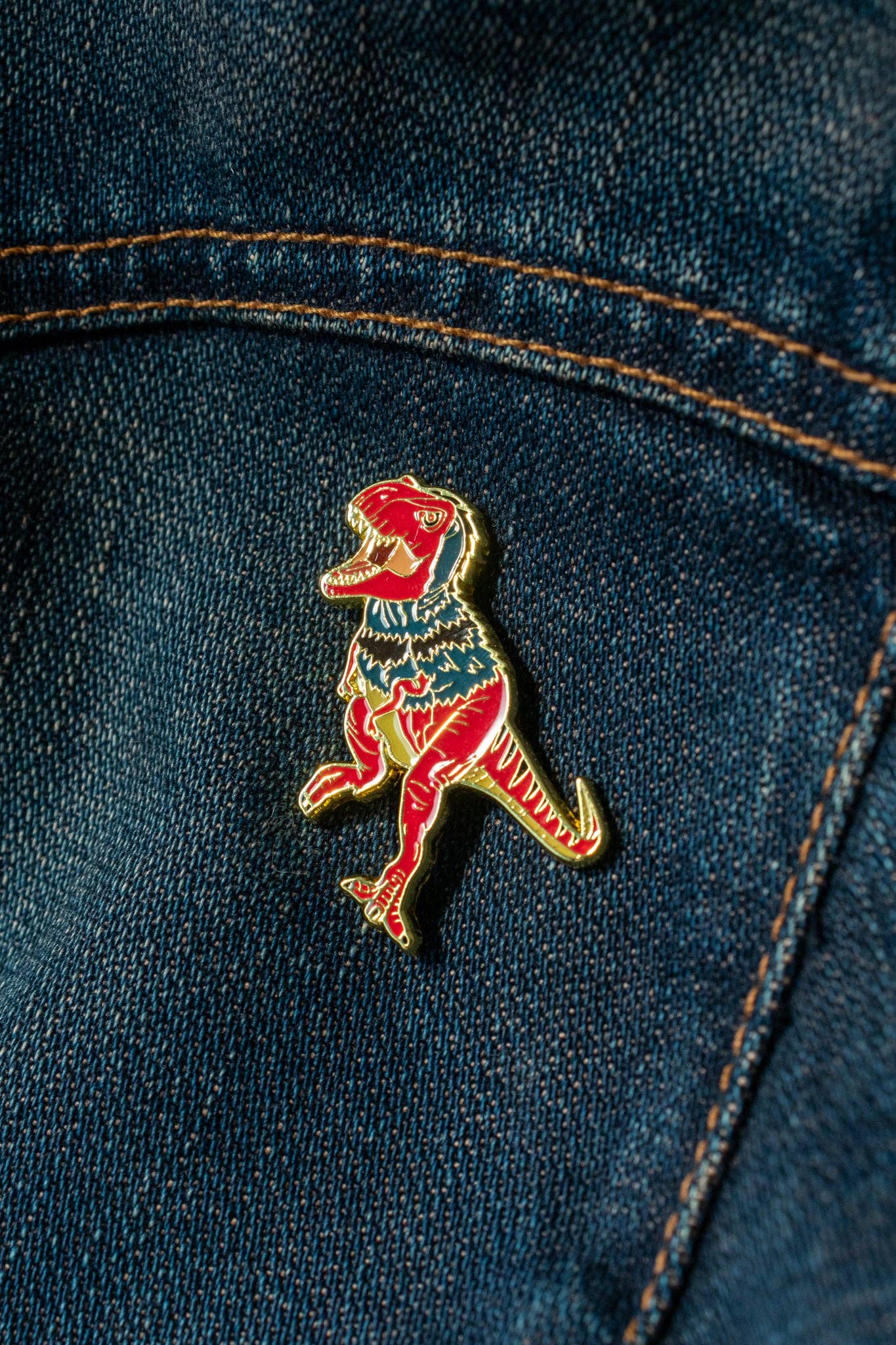 Stemcell Science Shop - Tyrannosaurus Rex Pin (with Feathers)