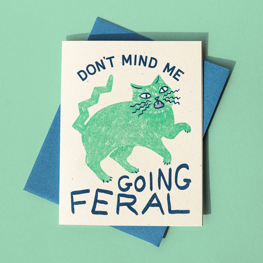 Bromstad Printing Co. - Going Feral - Risograph Greeting Card