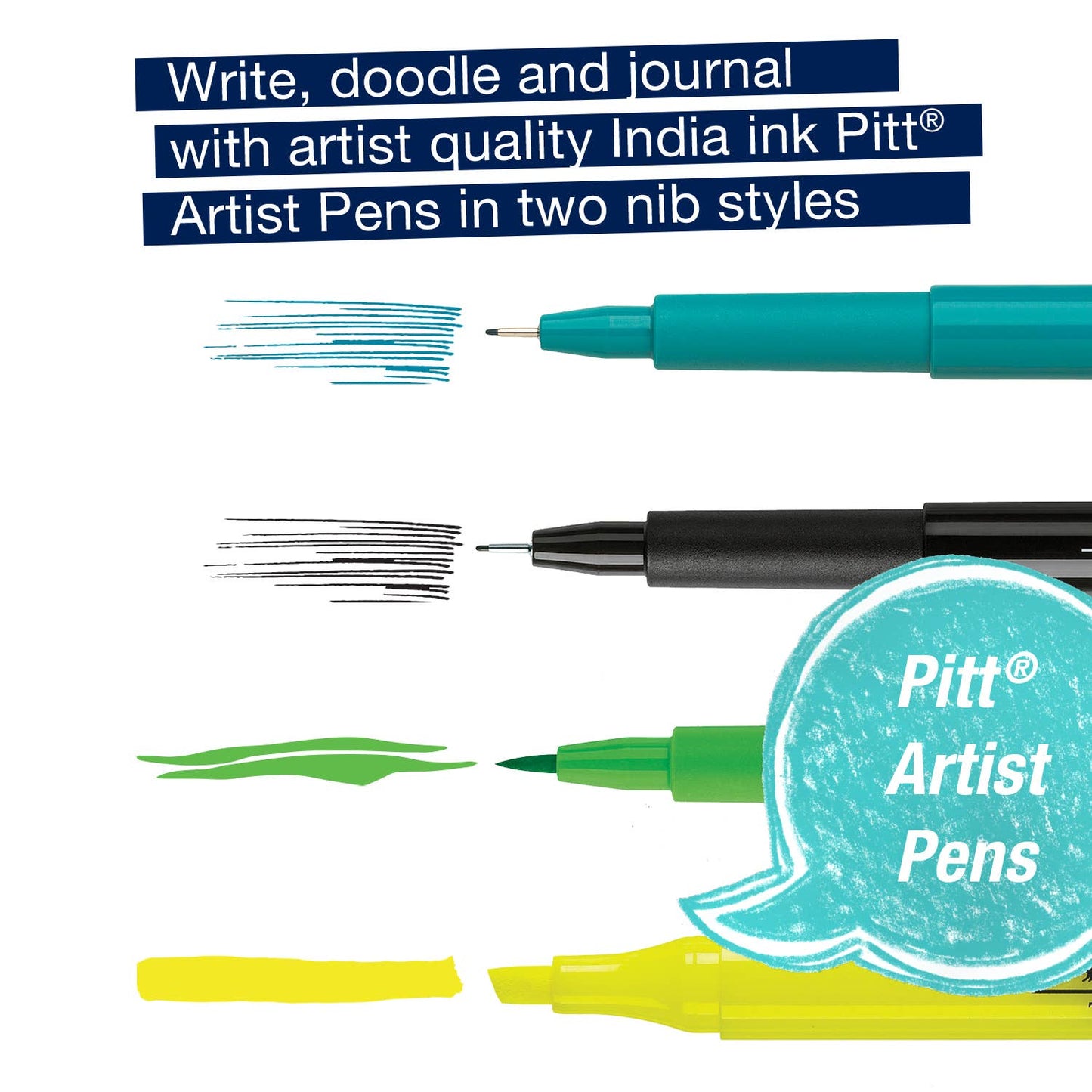 Pitt Artist Pen, Journaling Art - Set of 4