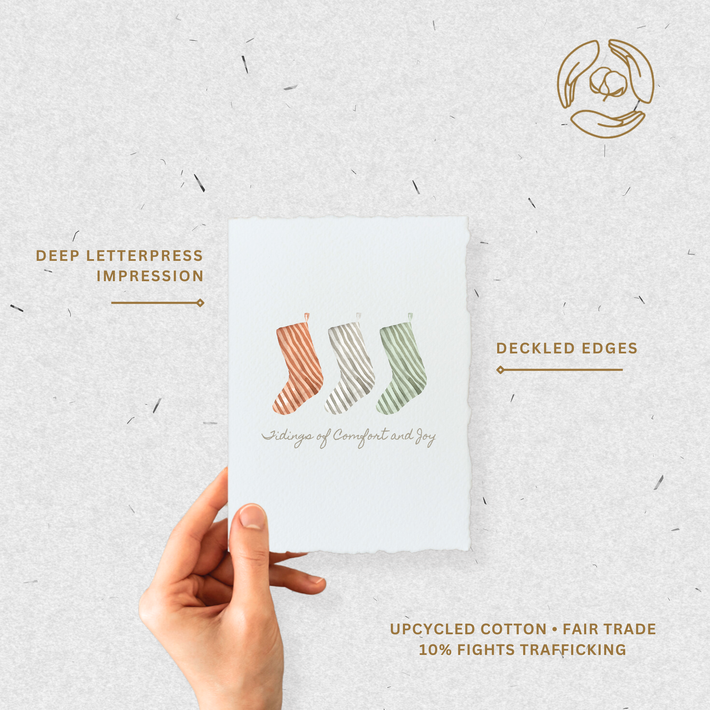 Paper Baristas - Christmas Stockings | Xmas Winter Holiday Greeting Card