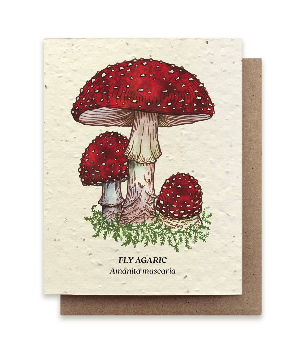 Small Victories - Fly Agaric Mushroom Plantable Wildflower Seed Card