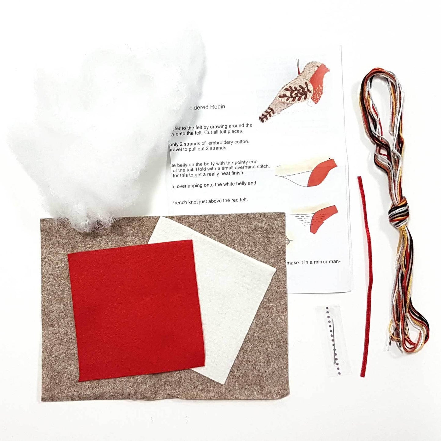 Corinne Lapierre Limited - Embroidered Robin Felt Craft Mini Kit