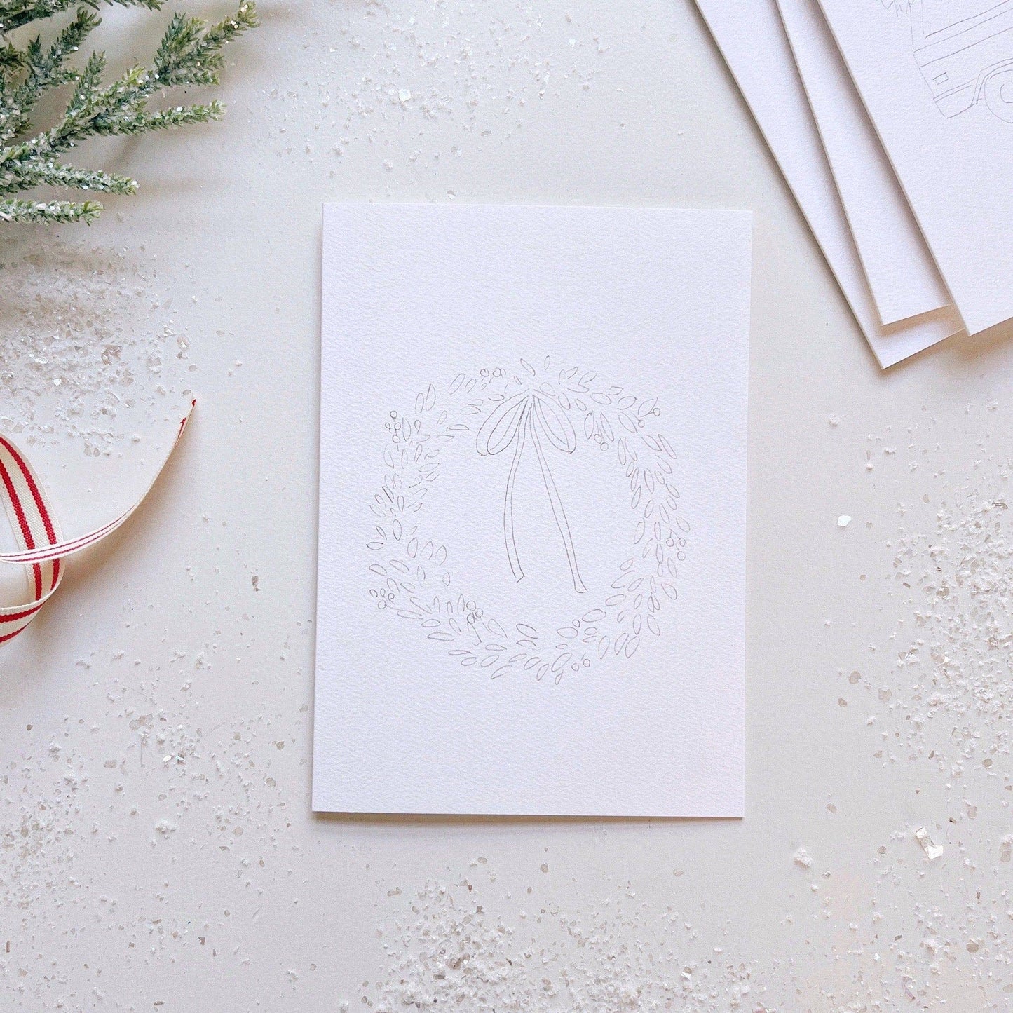 emily lex studio - Christmas cheer paintable notecard