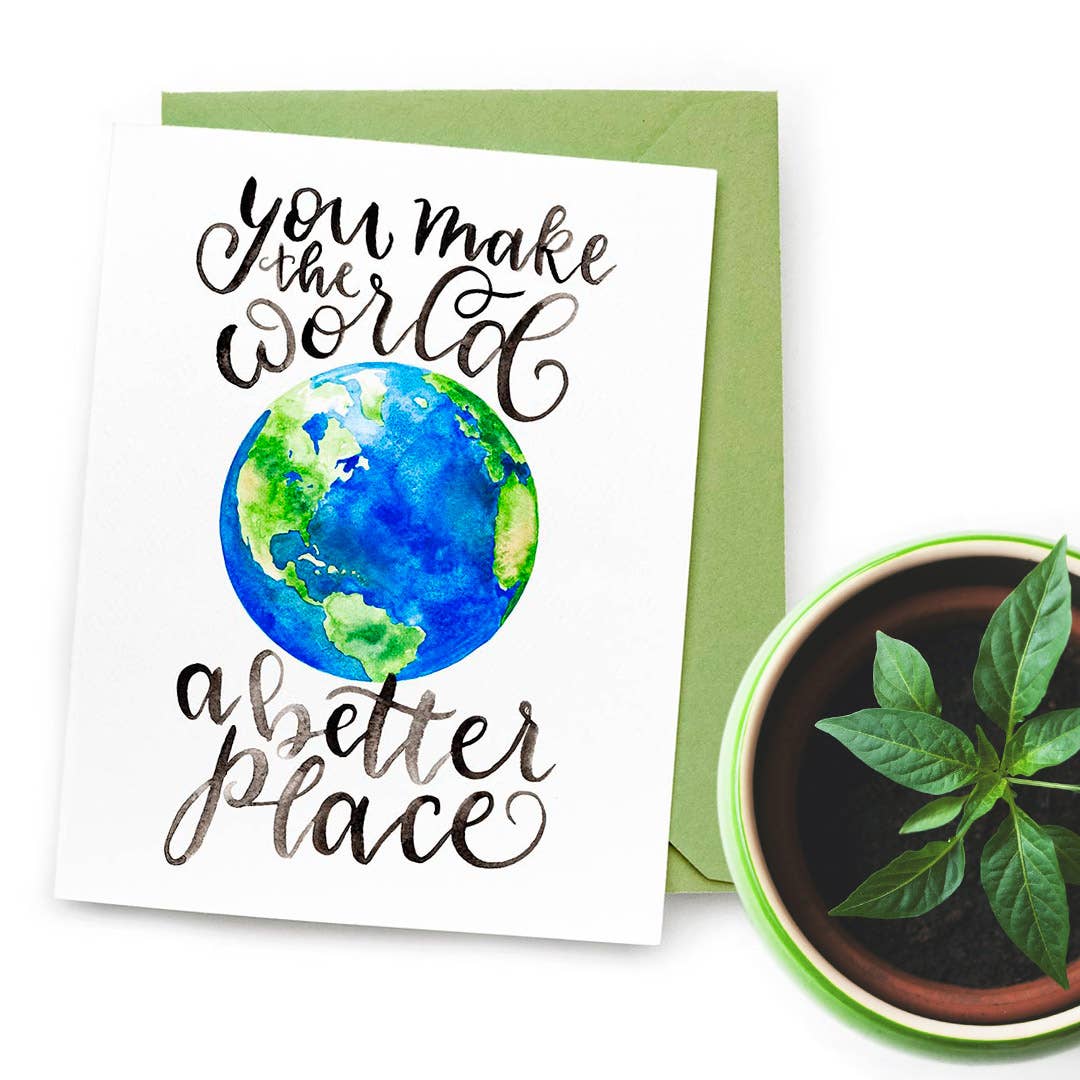 CharmCat - Make the World a Better Place Card — Encouragement Card