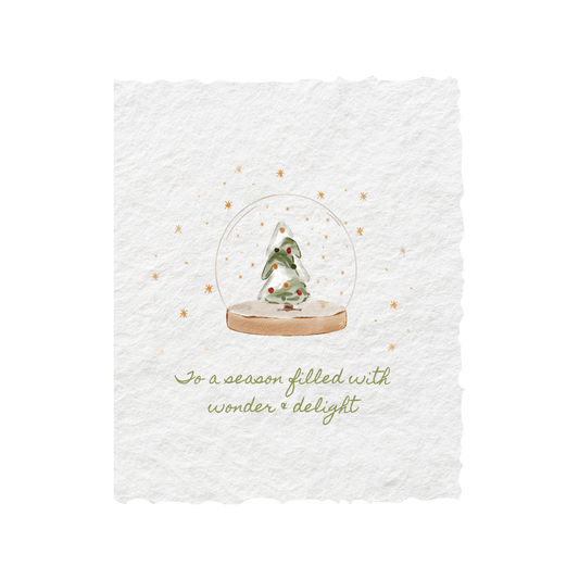 Paper Baristas - Snow Globe Christmas Tree | Winter Holiday Greeting Card