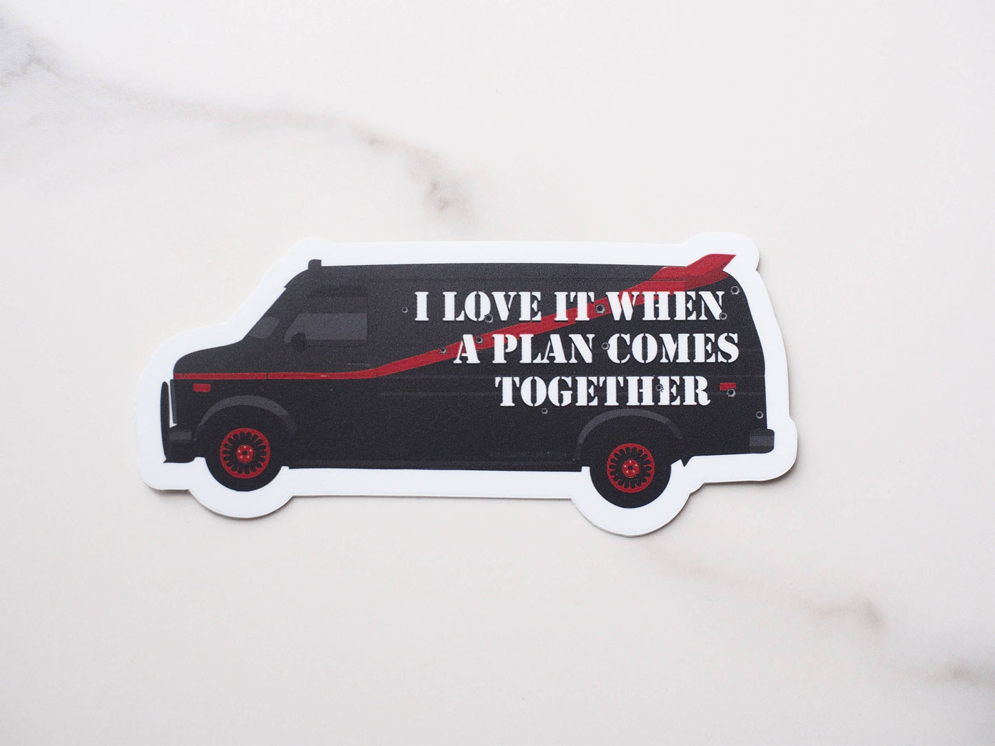 Sentinel Supply - I Love It When a Plan Comes Together TV Quote Sticker