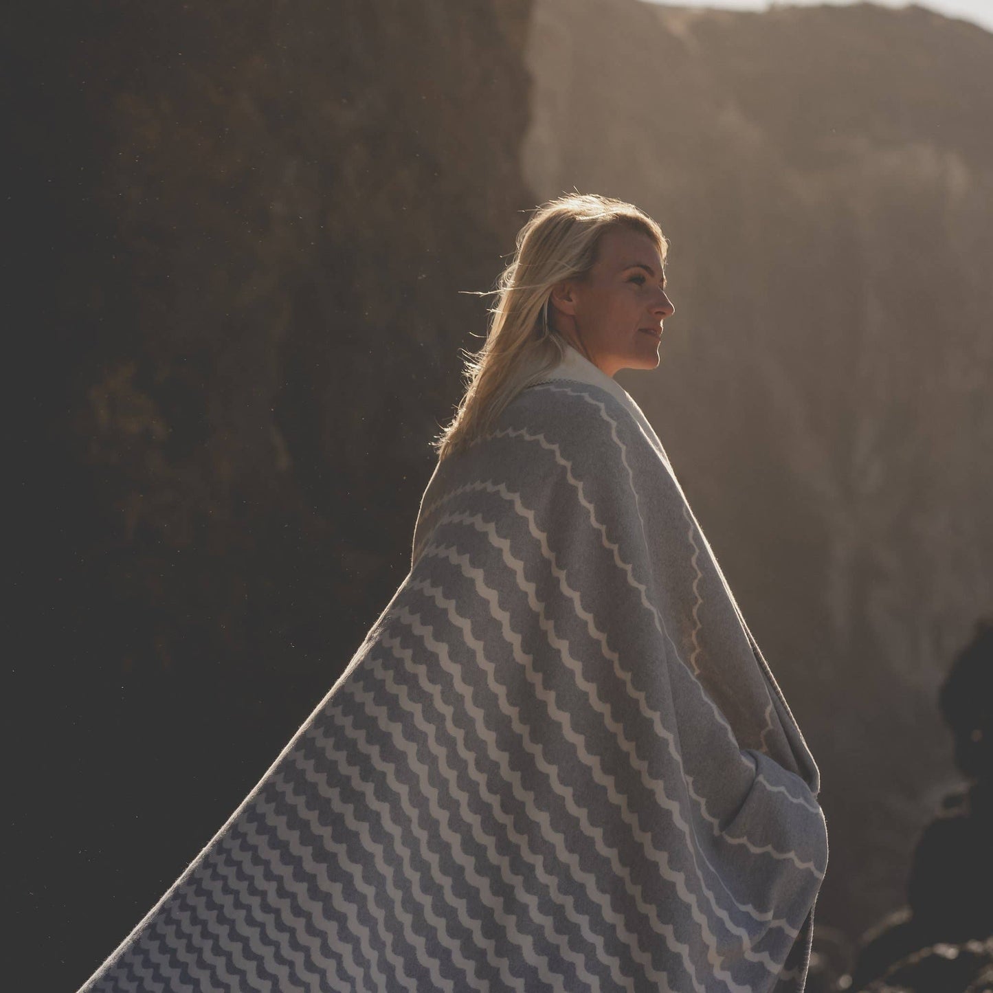 Atlantic Blankets - Grey Swell Recycled Cotton Blanket