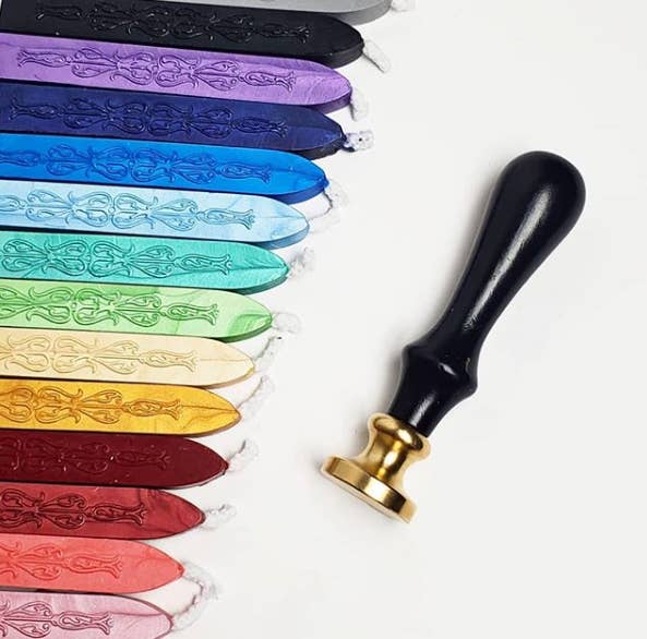 Sealing Wax Sticks with wick by color single stick: Metallic Purple