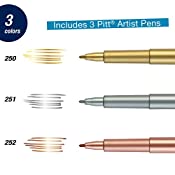 Faber-Castell - Pitt Artist Pen, Metallic Art - Set of 3