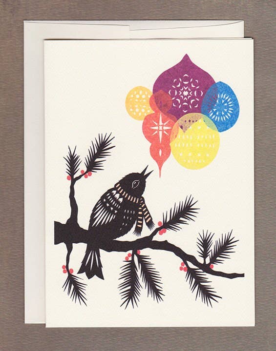 Rural Pearl: Cut Paper Art by Angie Pickman - Winter Greetings - Greeting Card