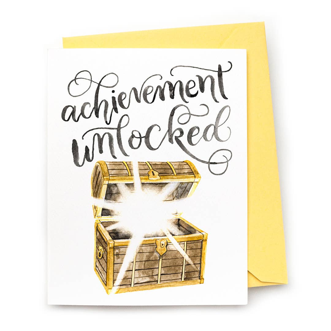 CharmCat - Achievement Unlocked Card — Nerdy Congratulations Card