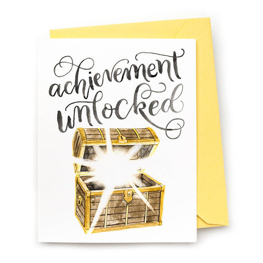 CharmCat - Achievement Unlocked Card — Nerdy Congratulations Card