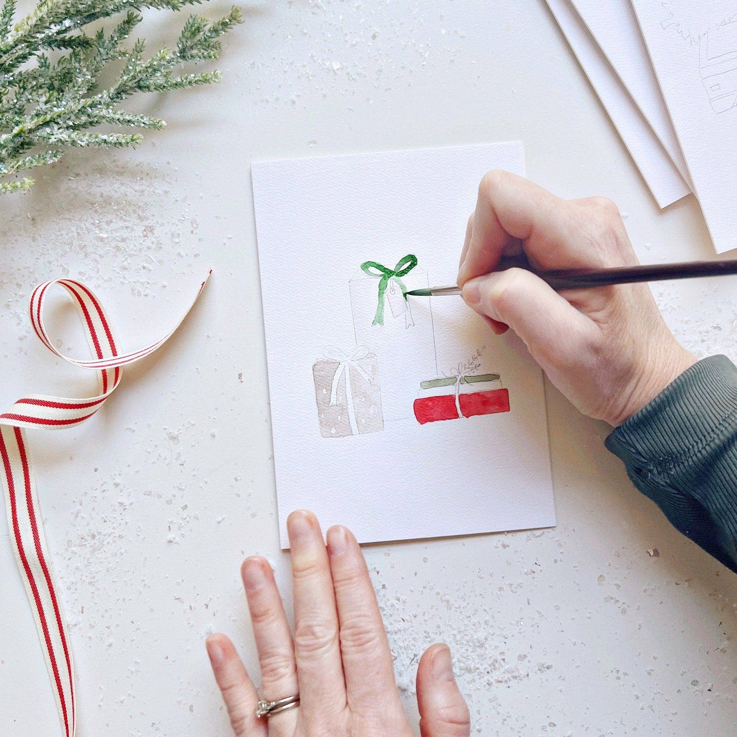 emily lex studio - Christmas cheer paintable notecard