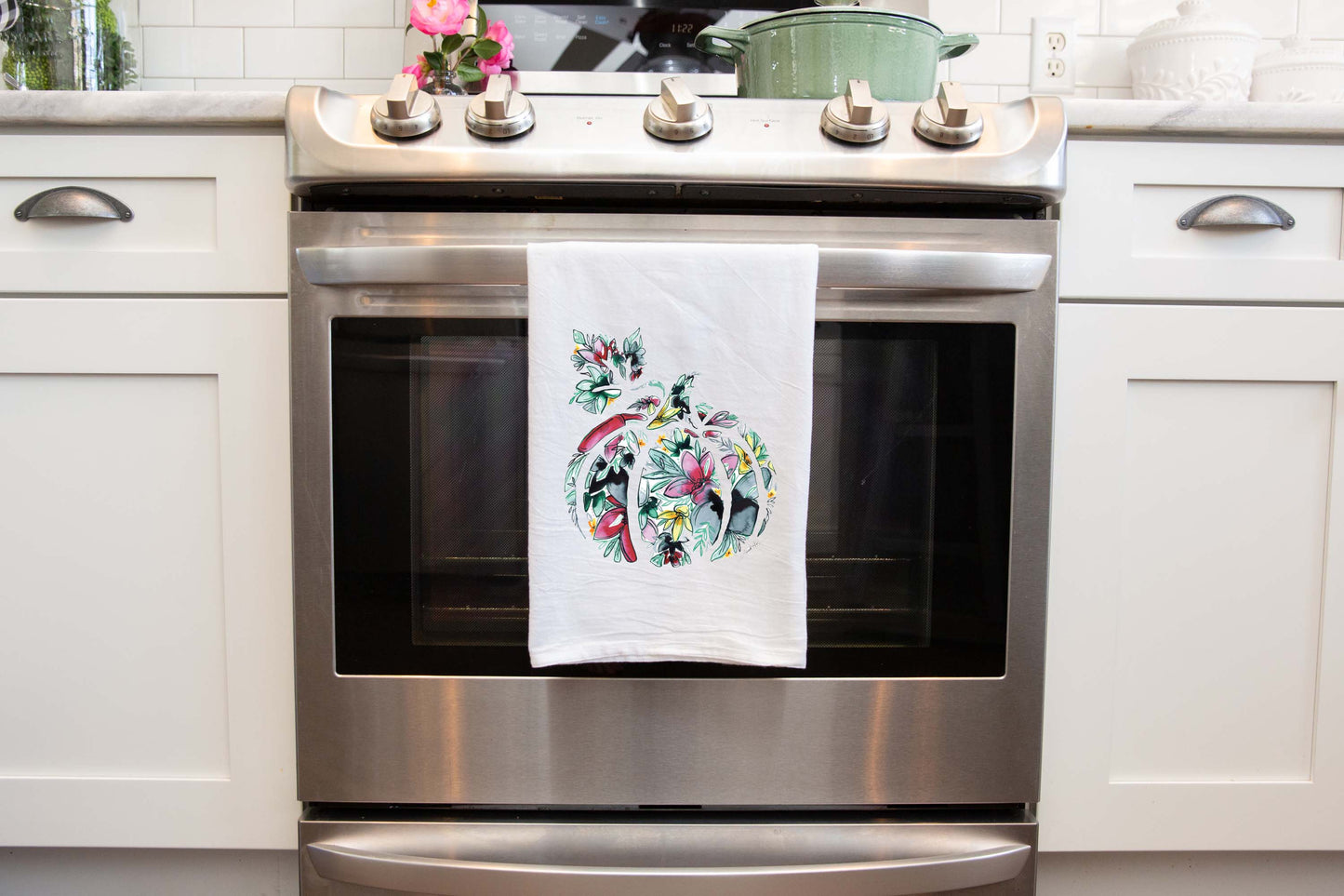 Amanda Klein Co. - Fall Pumpkin Flour Sack Tea Towel