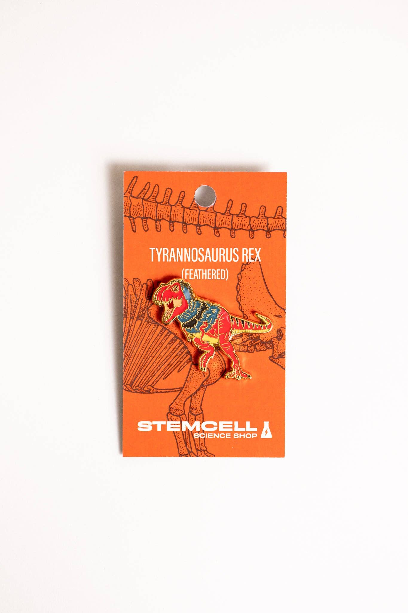 Stemcell Science Shop - Tyrannosaurus Rex Pin (with Feathers)