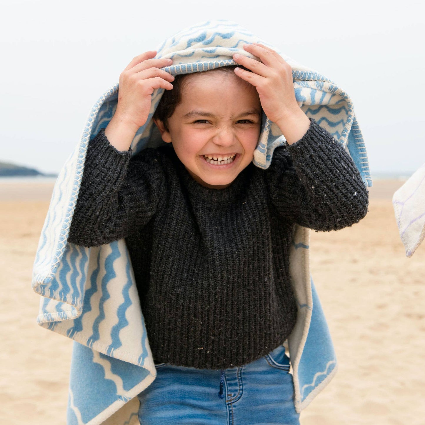 Atlantic Blankets - Powder Blue Swell Recycled Cotton Blanket