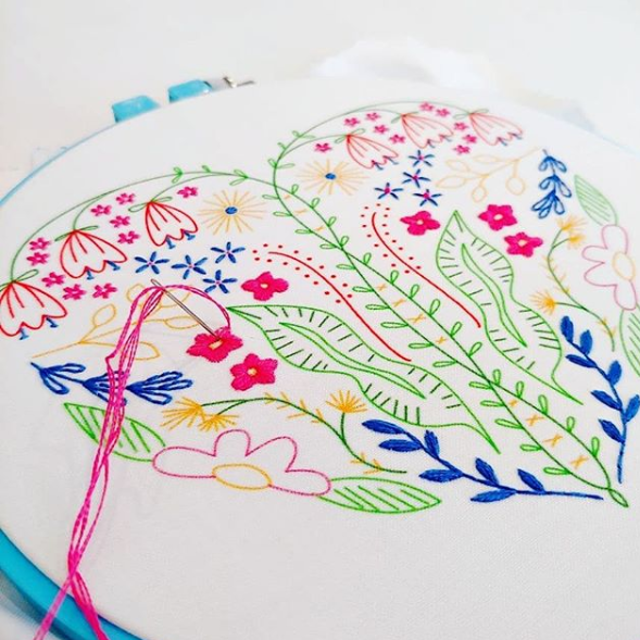 cozyblue handmade - full heart embroidery kit