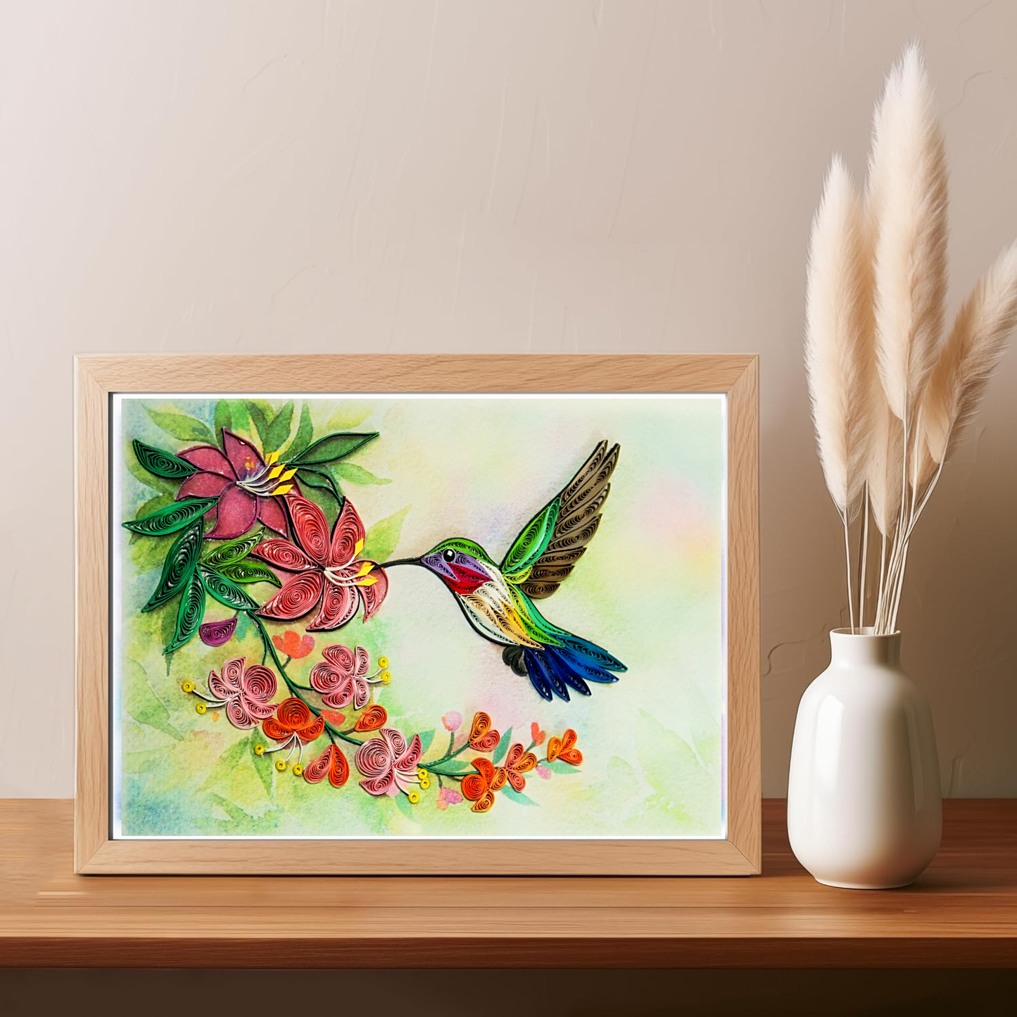 Wonder Paper Art - Hummingbird Quilling Card