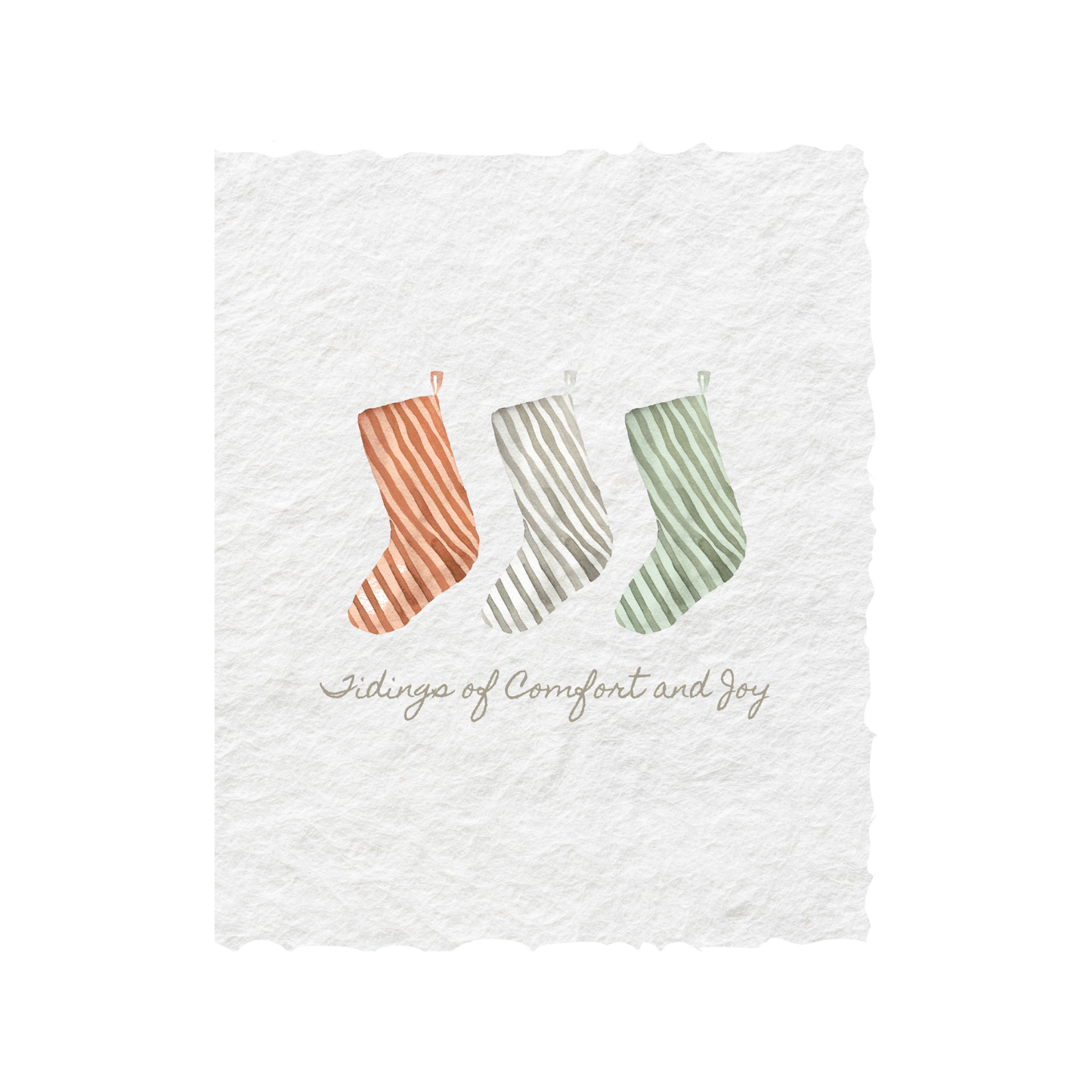 Paper Baristas - Christmas Stockings | Xmas Winter Holiday Greeting Card