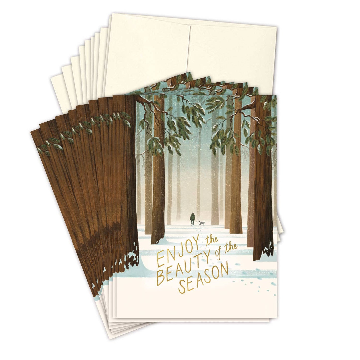 Biely & Shoaf - Winter Walk Boxed Holiday Cards - Set of 10