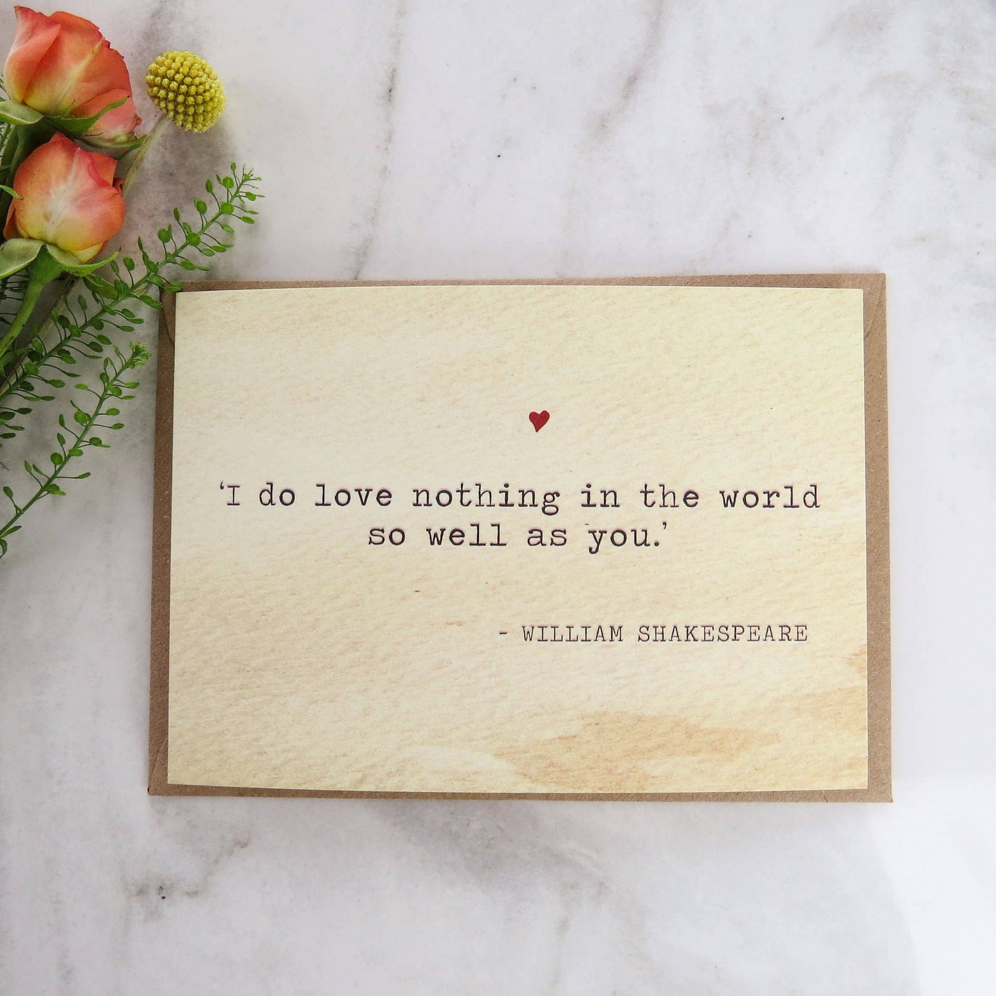 LiteraryEmporium - Literature Lovers Card Shakespeare Quote Valentines