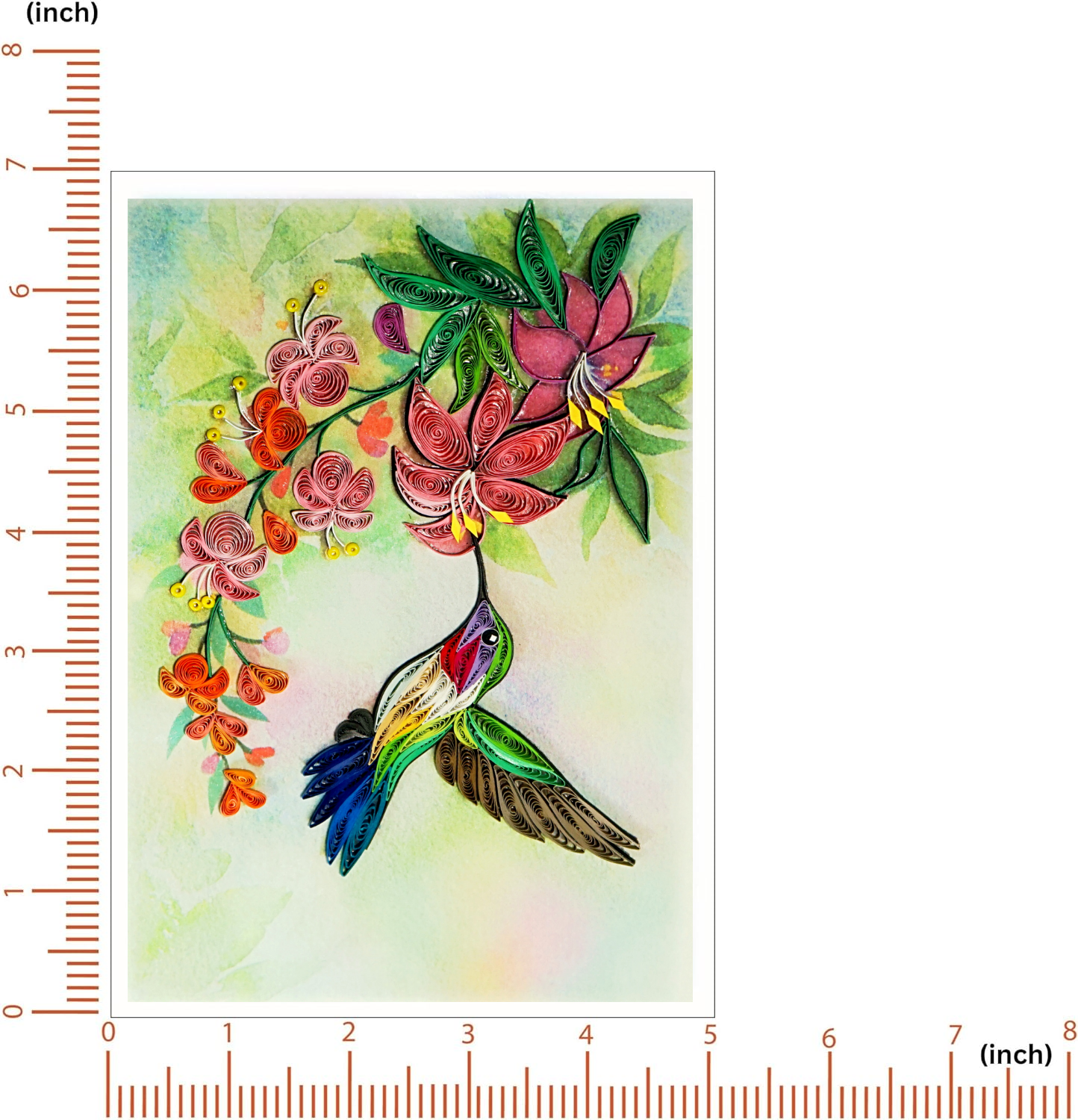 Wonder Paper Art - Hummingbird Quilling Card