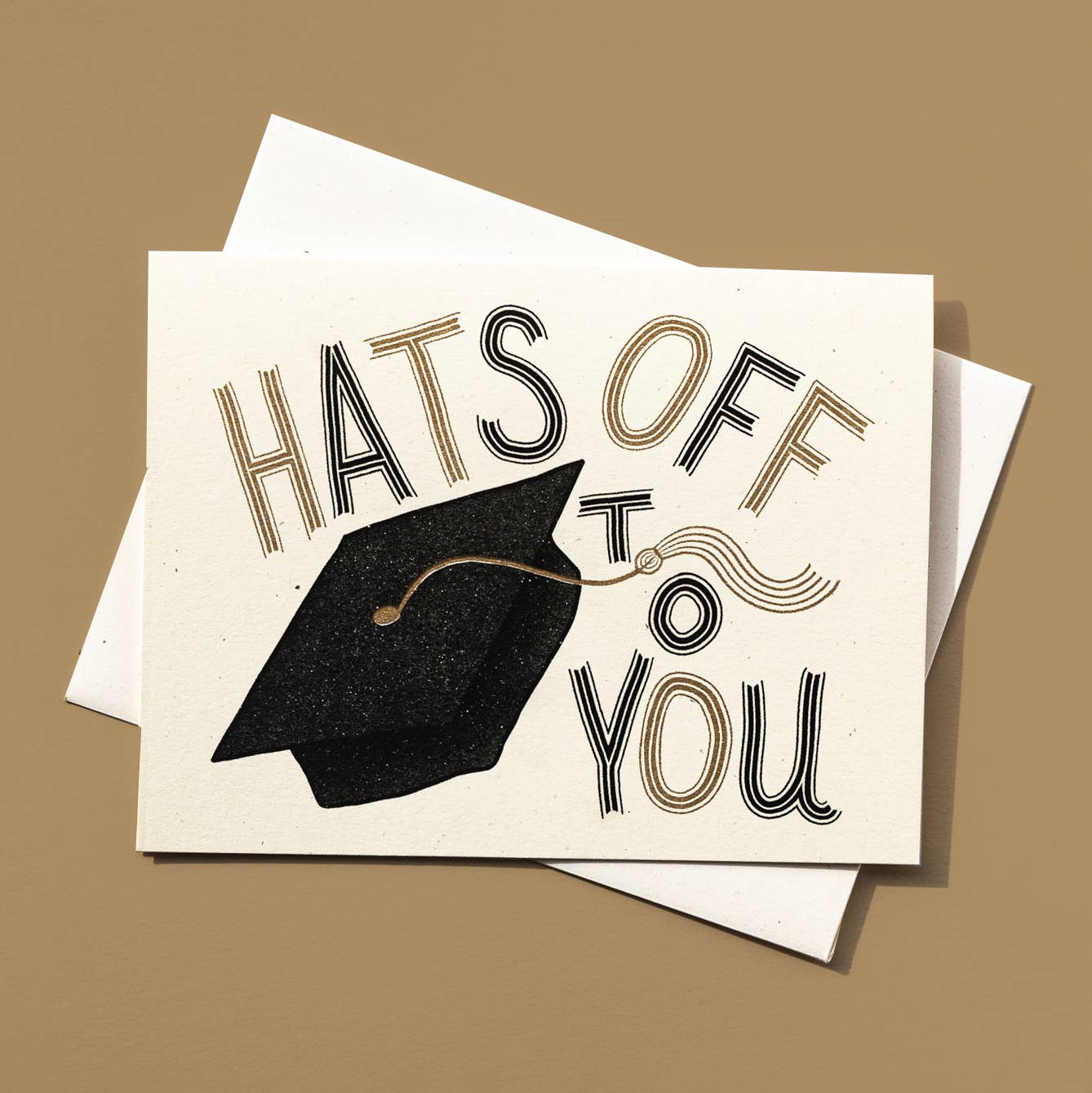 Bromstad Printing Co. - Hats Off To You - Risograph Graduation Card