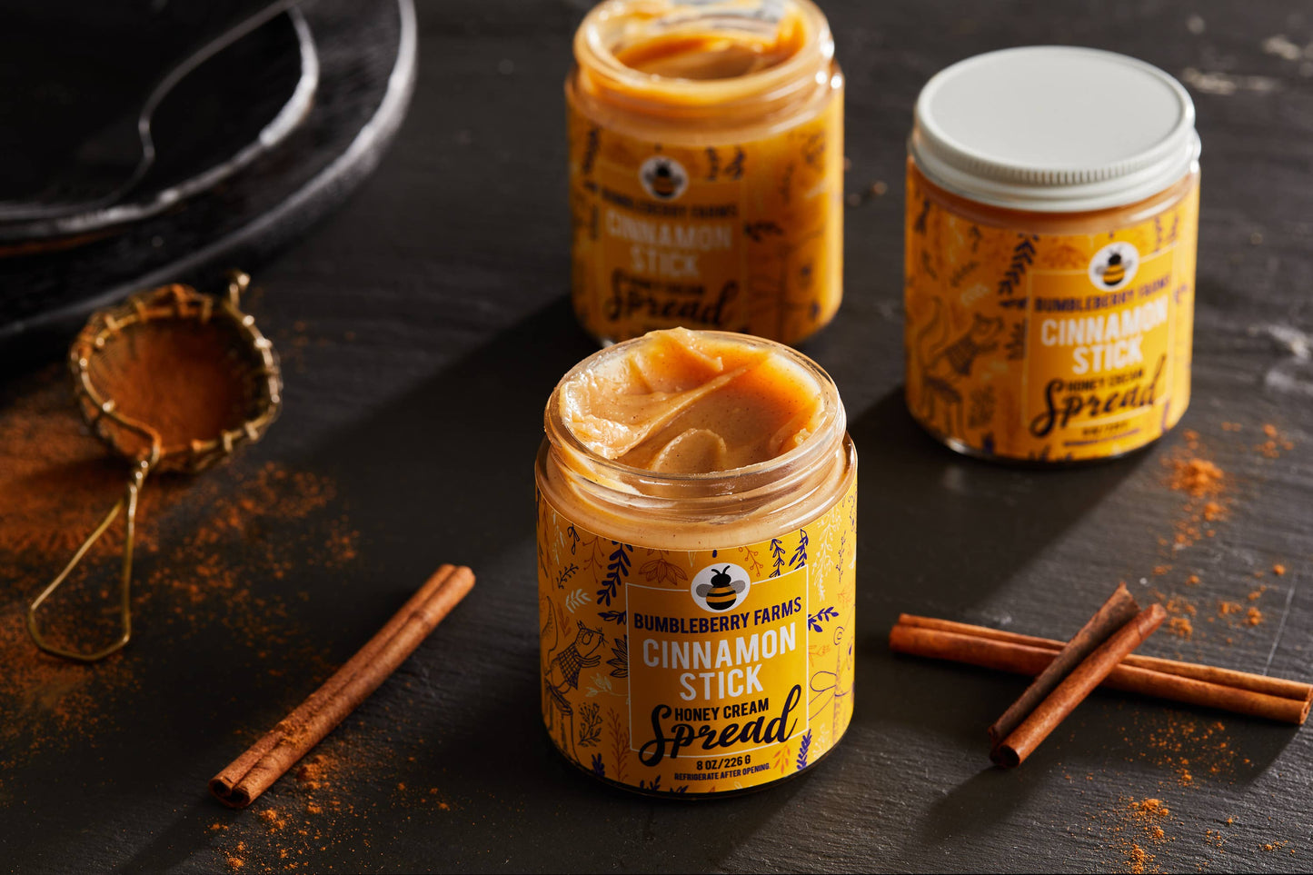 Bumbleberry Farms - Cinnamon Stick Honey Cream Spread - 8OZ