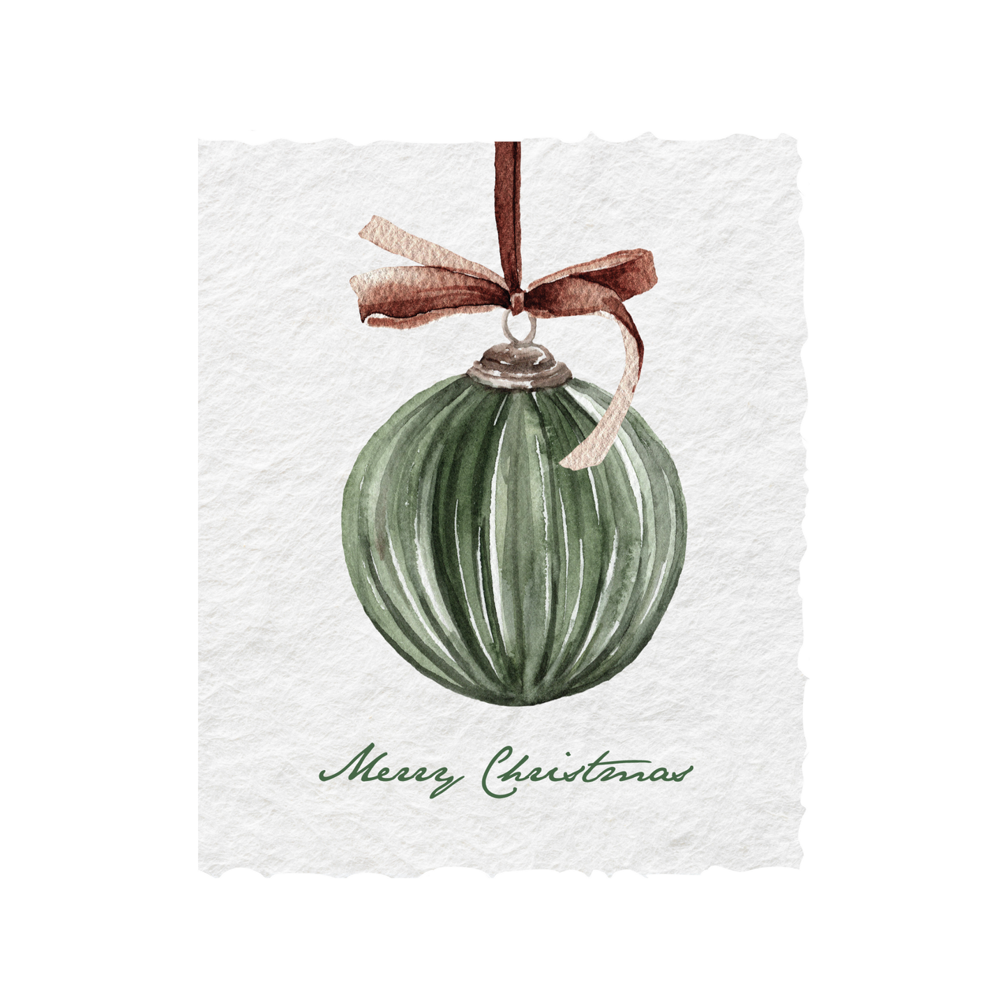 Paper Baristas - Merry Christmas Ornament | Winter Holiday Greeting Card