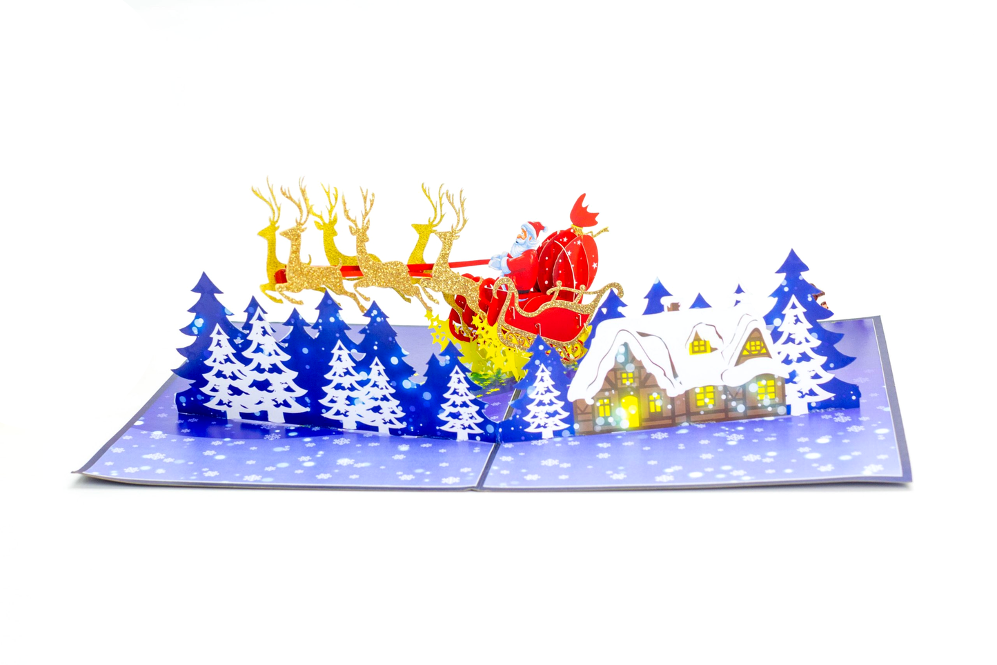 Santa Sleigh Pop Up Card