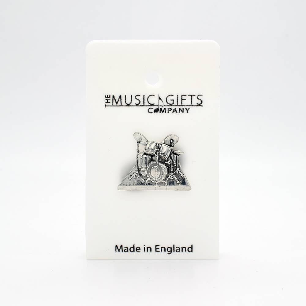 Drum Set Pewter Pin