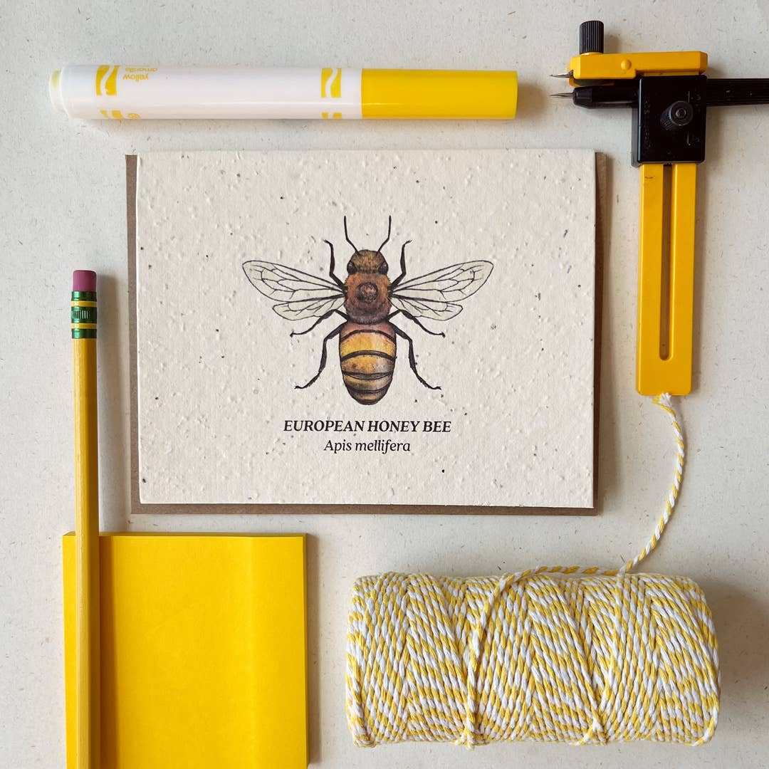 Small Victories - Honey Bee Plantable Wildflower Seed Card