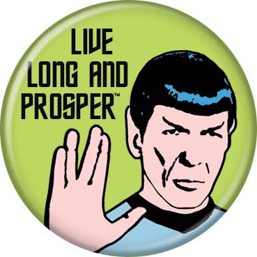 Ata-Boy - Star Trek Live Long and Prosper Spock Buttons 1.25" Round