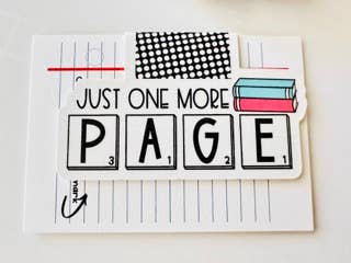 Just One More Page - Magnetic Bookmark  3.0 x 2.0. Perfect T