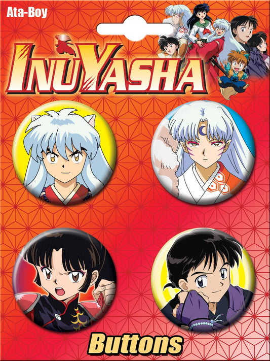 Ata-Boy - Inuyasha 4 Button Set Carded 4 Button Set