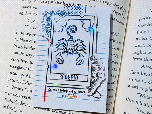 Scorpio - Zodiac  - Magnetic Bookmark  3.0 x 2.0