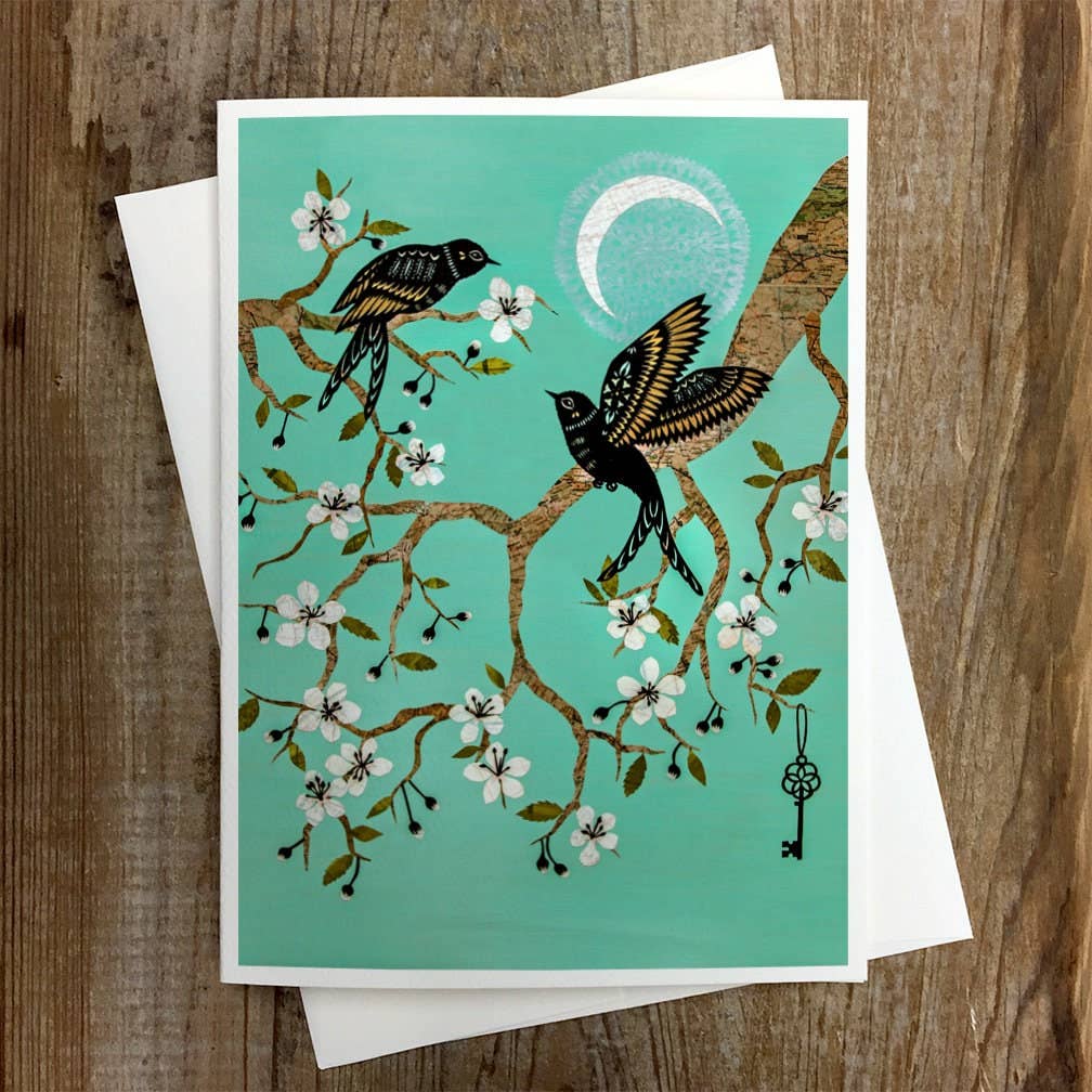 Rural Pearl: Cut Paper Art by Angie Pickman - An Ardent Wooing - Greeting Card