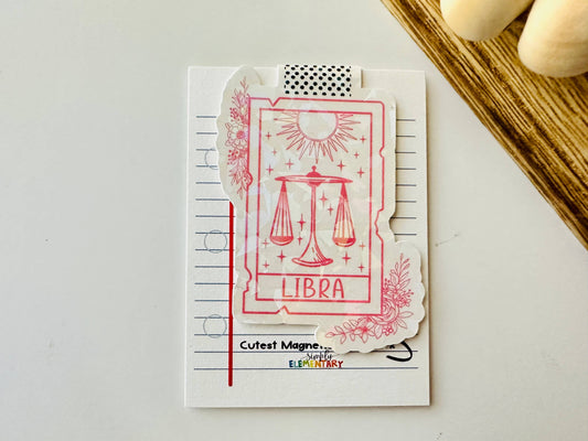 Libra - Zodiac  - Magnetic Bookmark  3.0 x 2.0