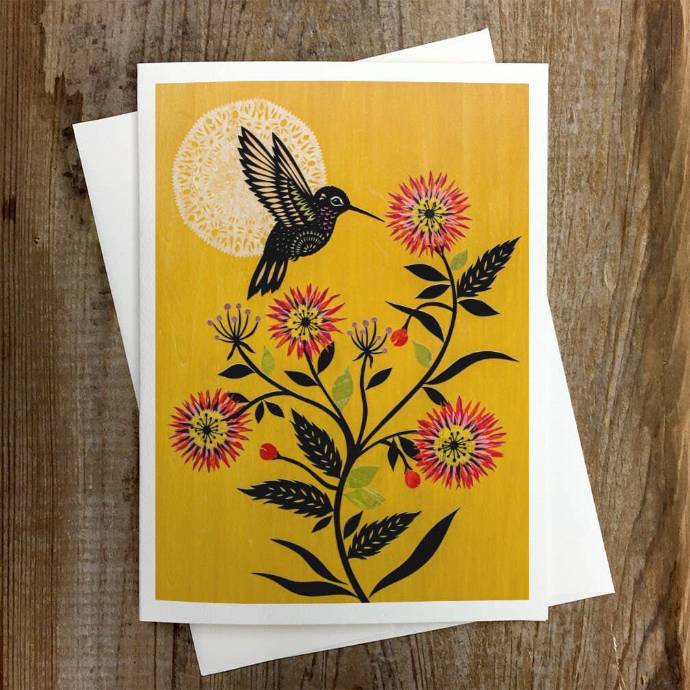 Rural Pearl: Cut Paper Art by Angie Pickman - Soak In Happiness - Greeting Card