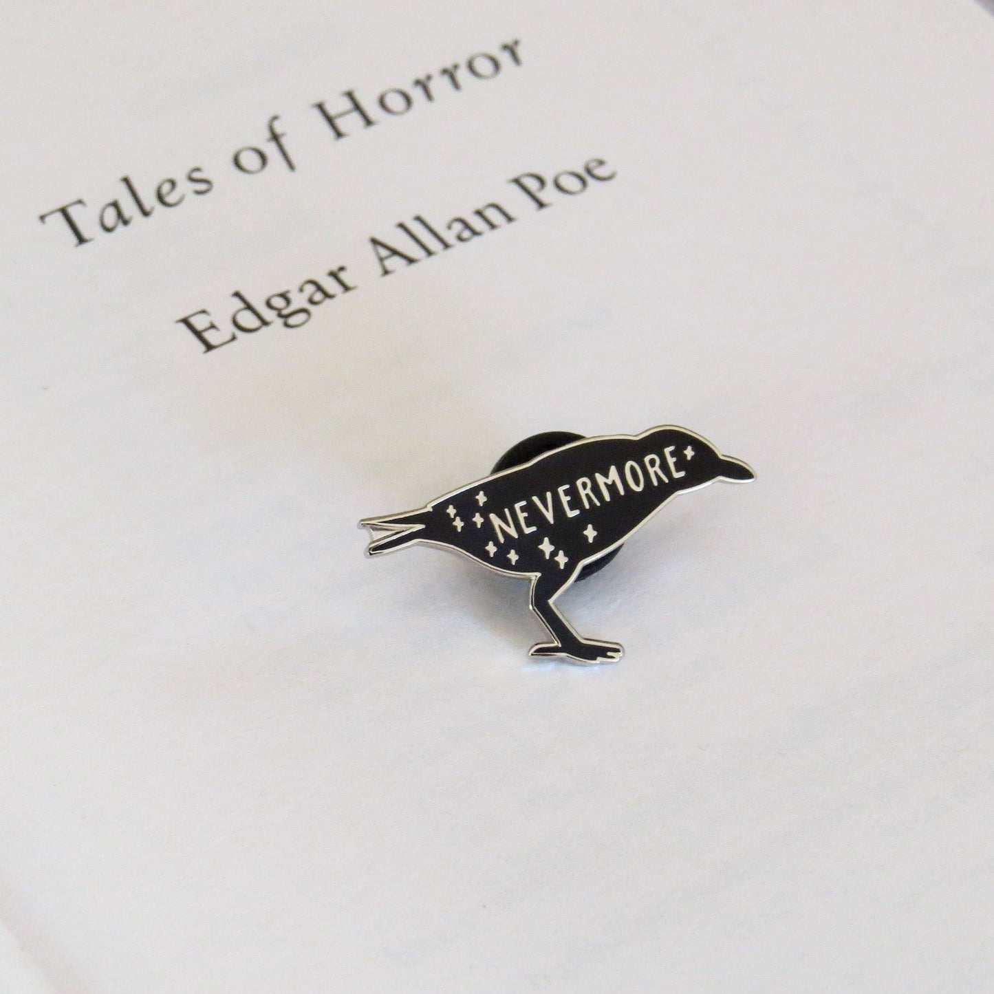 The Raven Edgar Allan Poe Enamel Pin Badge Gothic Collection