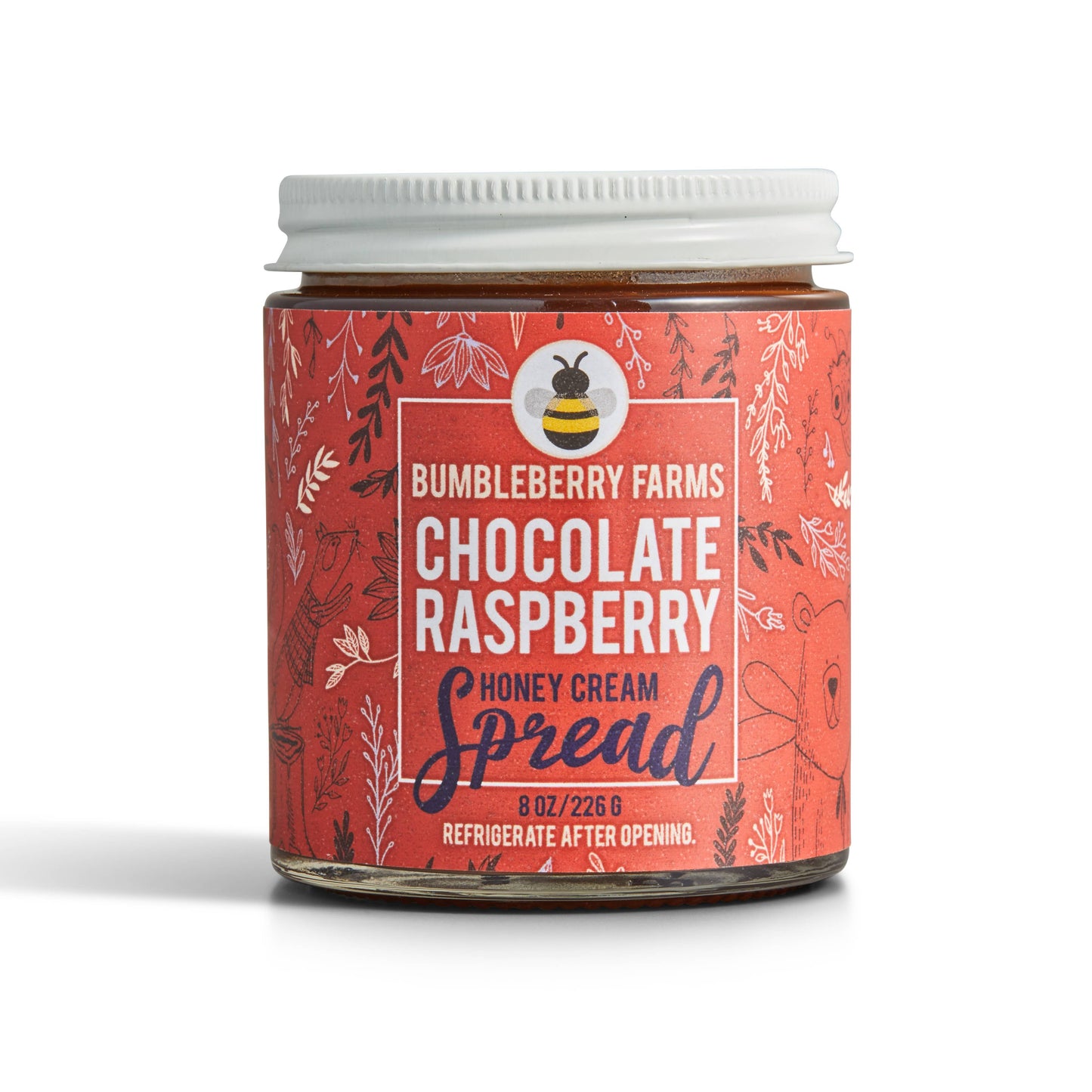 Bumbleberry Farms - 2023 AWARD-WINNER! Chocolate Raspberry Honey Cream Spread