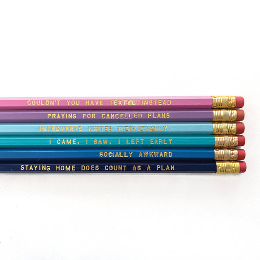 Introvert Pencil Pack | Pencils for Introverts