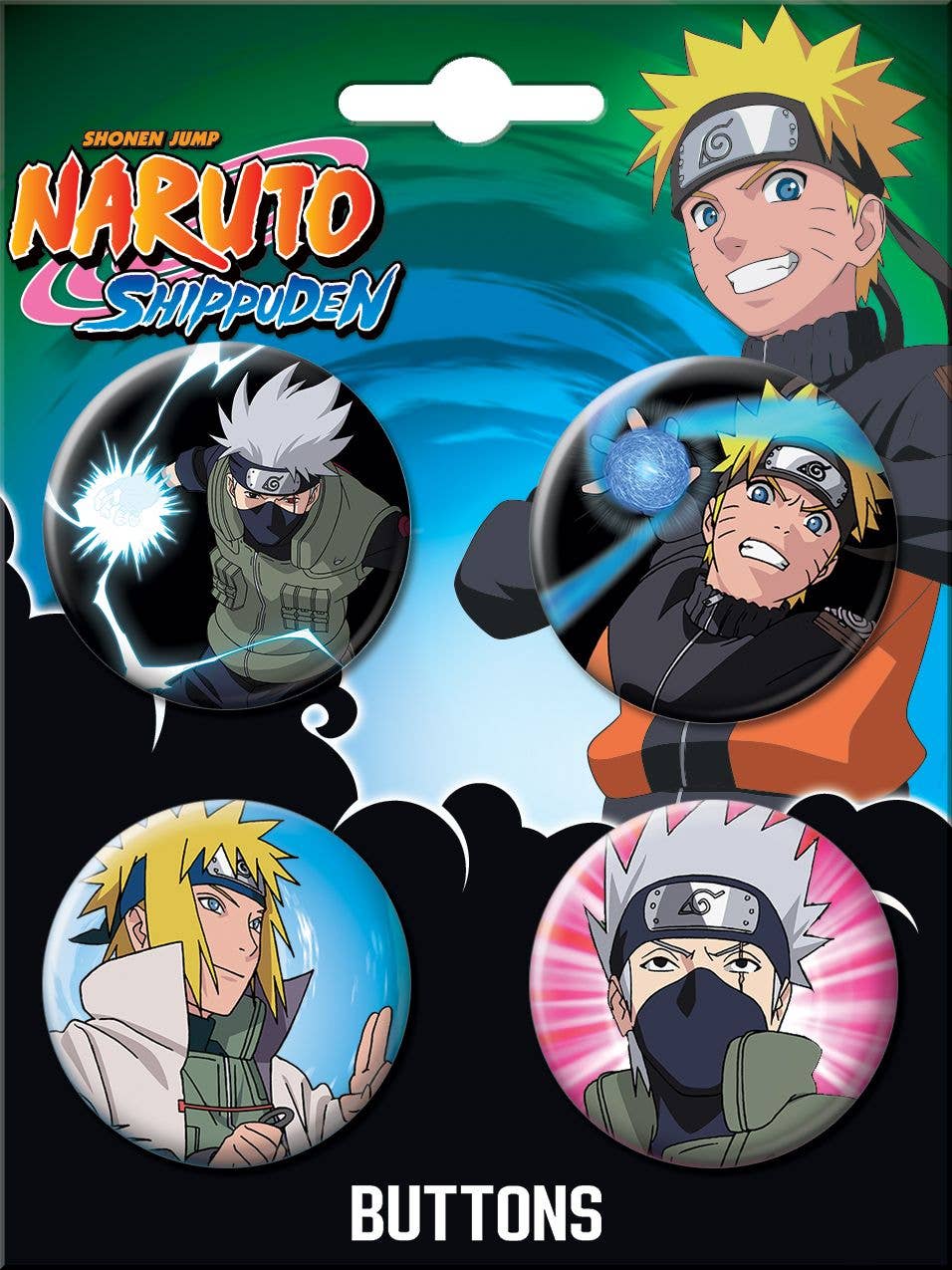 Ata-Boy - Naruto Bt4 2 Carded 4 Button Sets