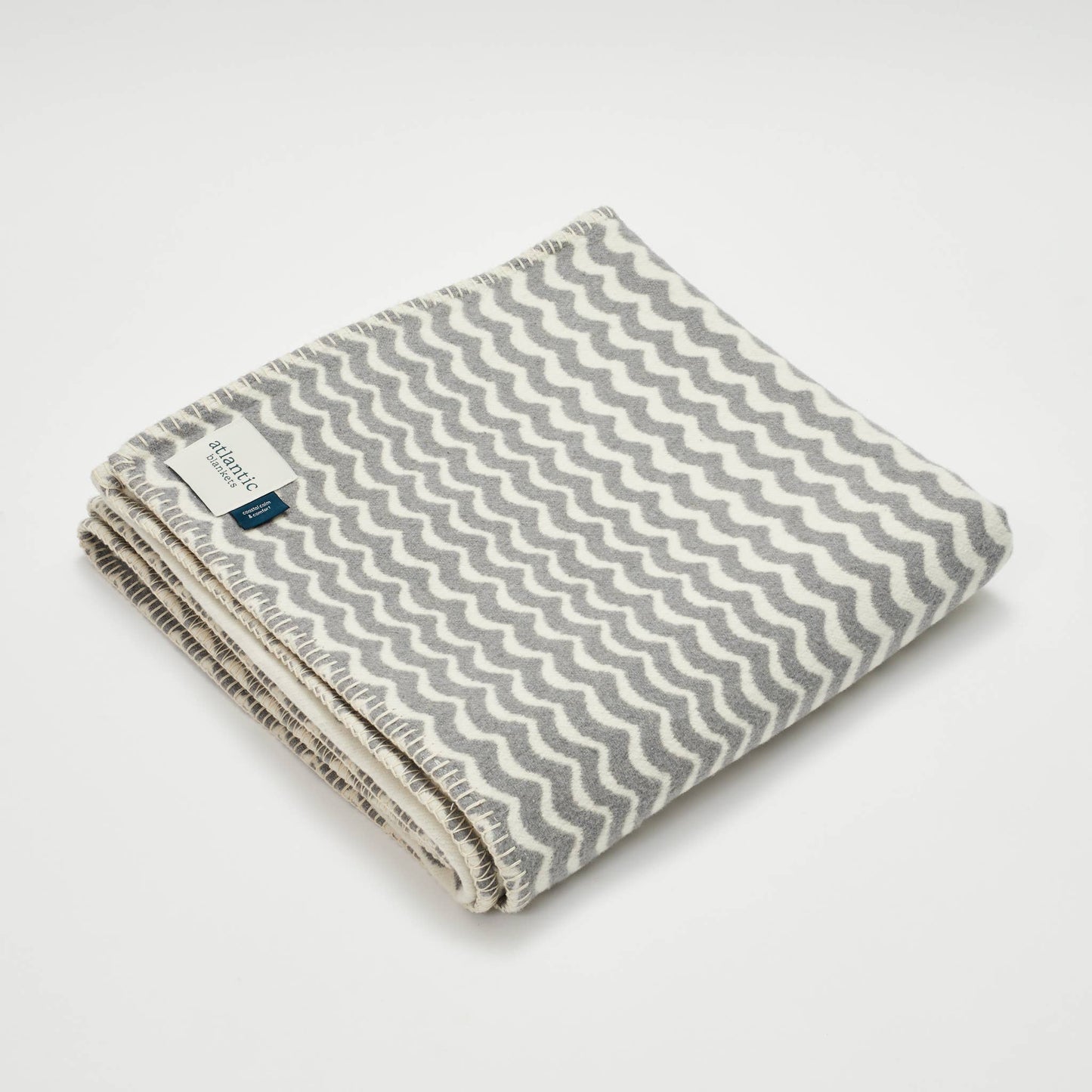 Atlantic Blankets - Grey Swell Recycled Cotton Blanket