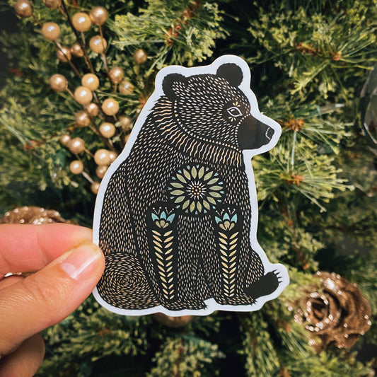 Bear from We Never Needed Words Glossy Vinyl Sticker