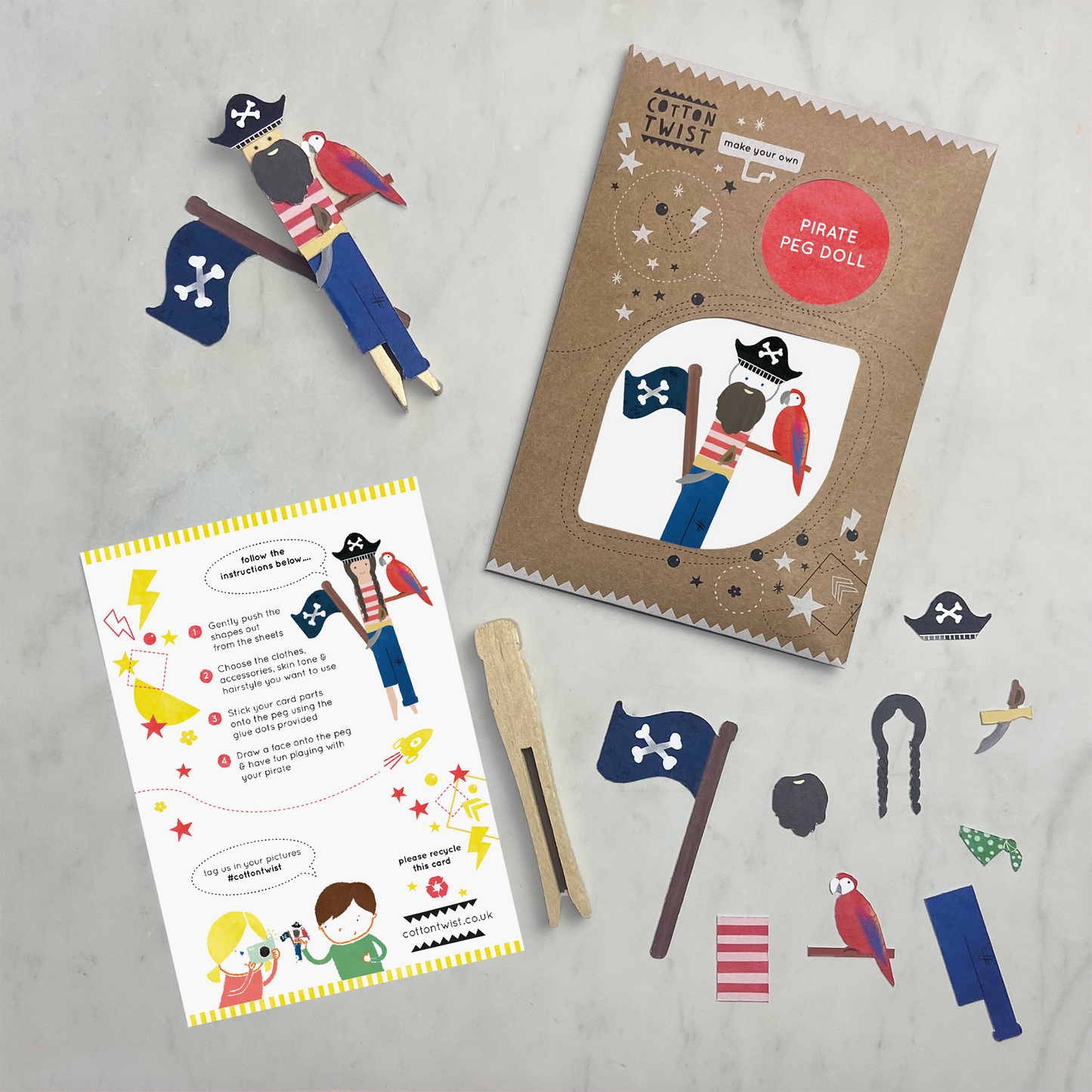 Cotton Twist - Make Your Own Pirate Peg Doll