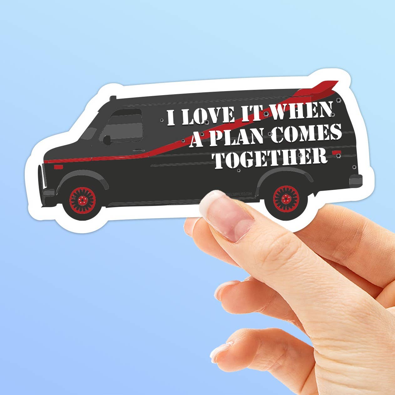 Sentinel Supply - I Love It When a Plan Comes Together TV Quote Sticker