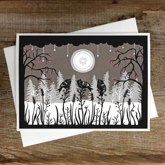 Rural Pearl: Cut Paper Art by Angie Pickman - Crystalline Vision - Greeting Card